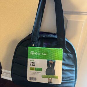 Gaiam Metro Gym Bag NWT Grey/Purple